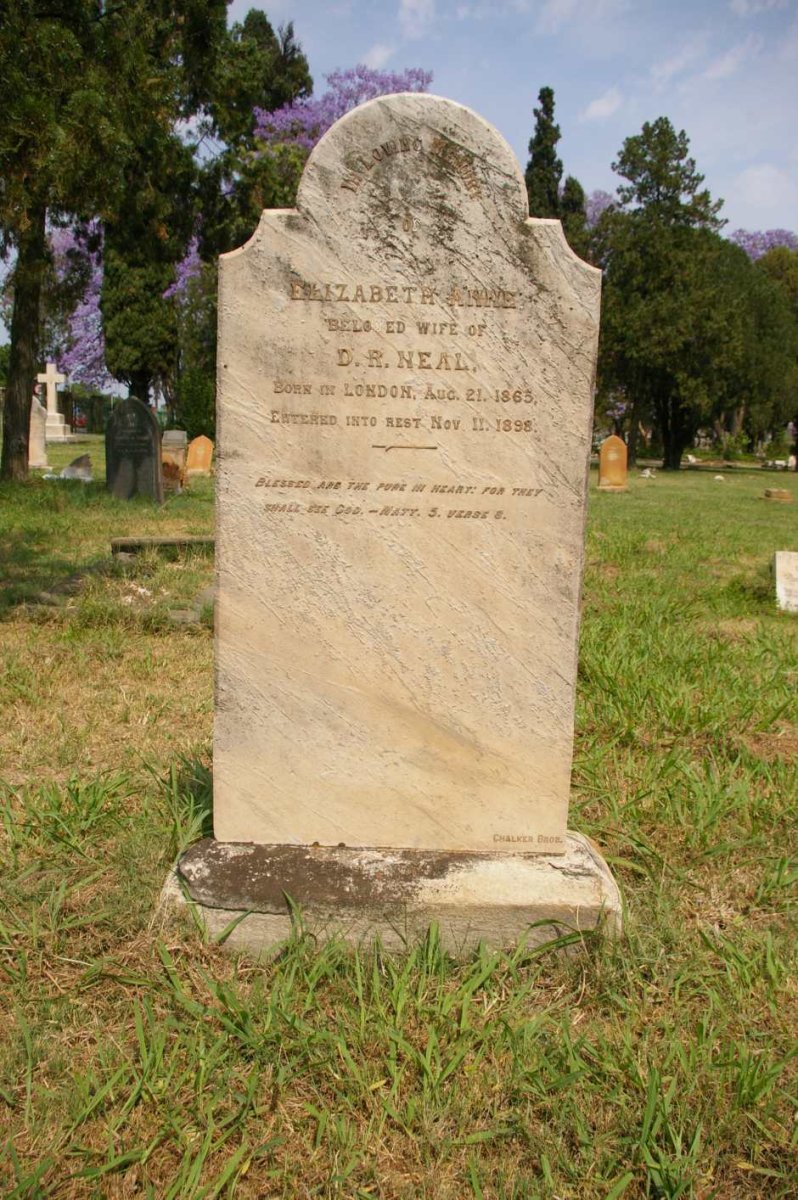 NEAL Elizabeth Anne 1865-1898