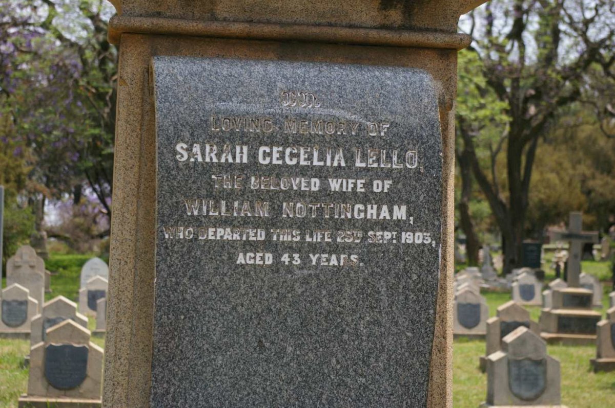 NOTTINGHAM Sarah Cecelia Lello -1903