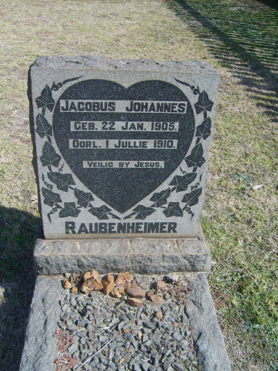 RAUBENHEIMER Jacobus Johannes 1905-1910