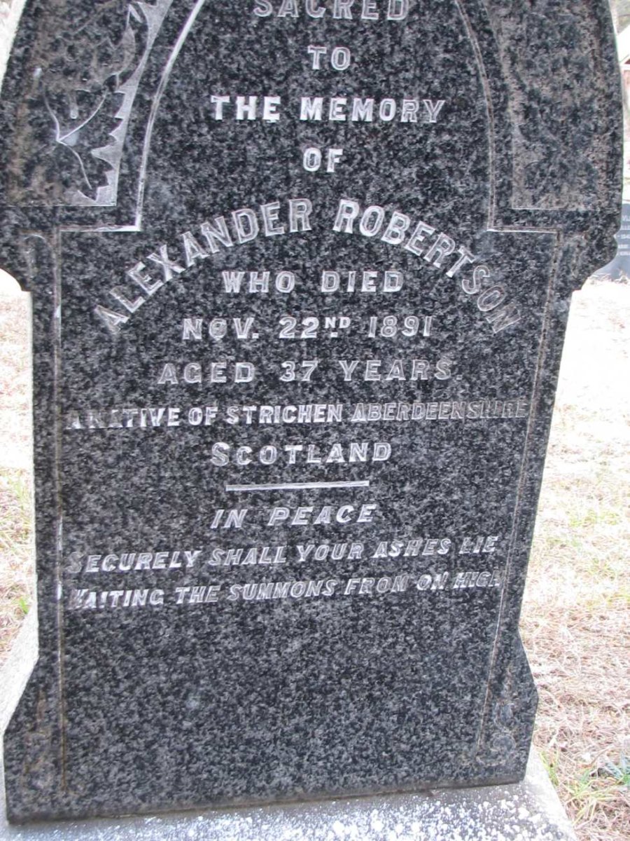 ROBERTSON Alexander -1891