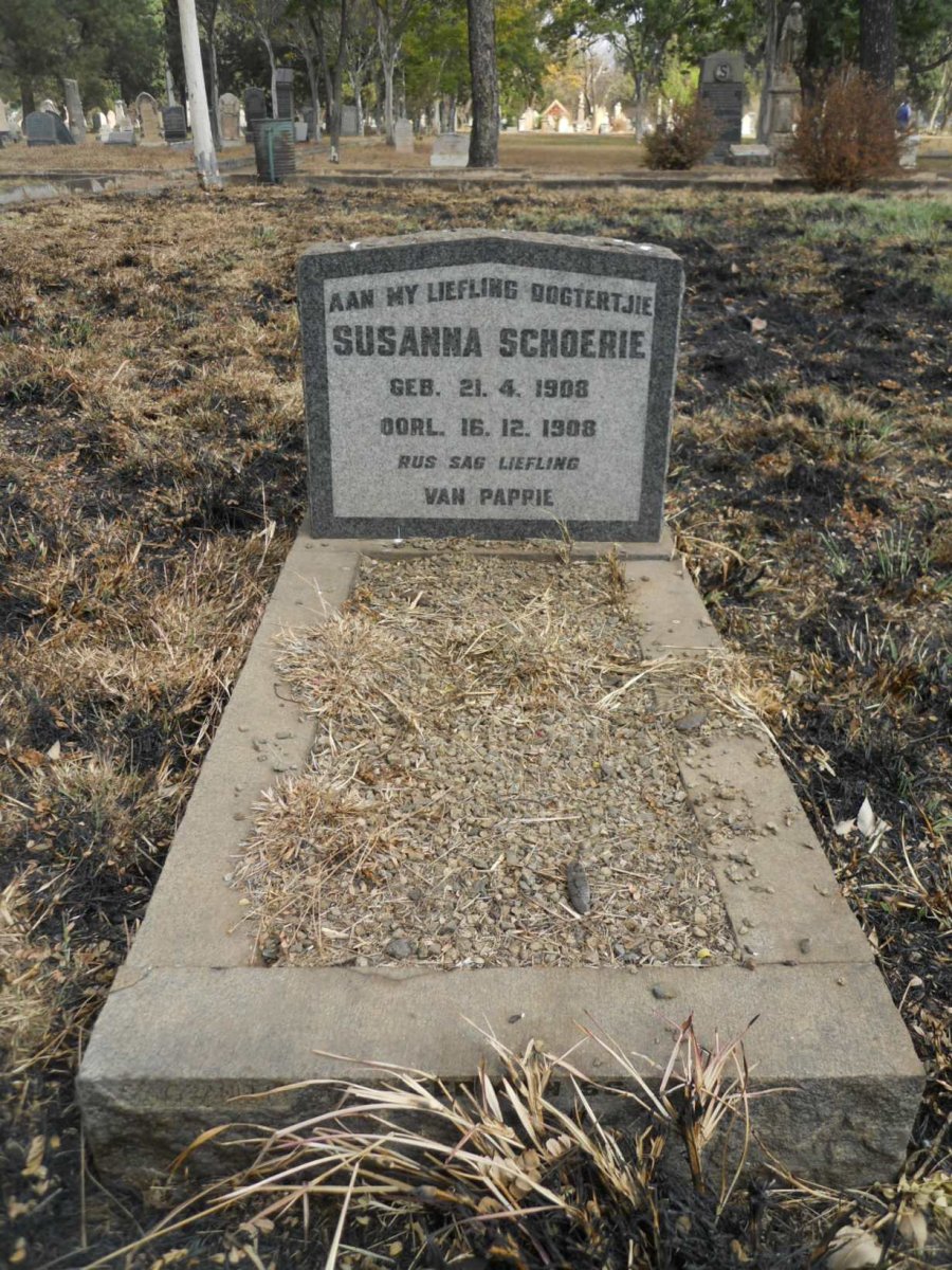 SCHOERIE Susanna 1908-1908