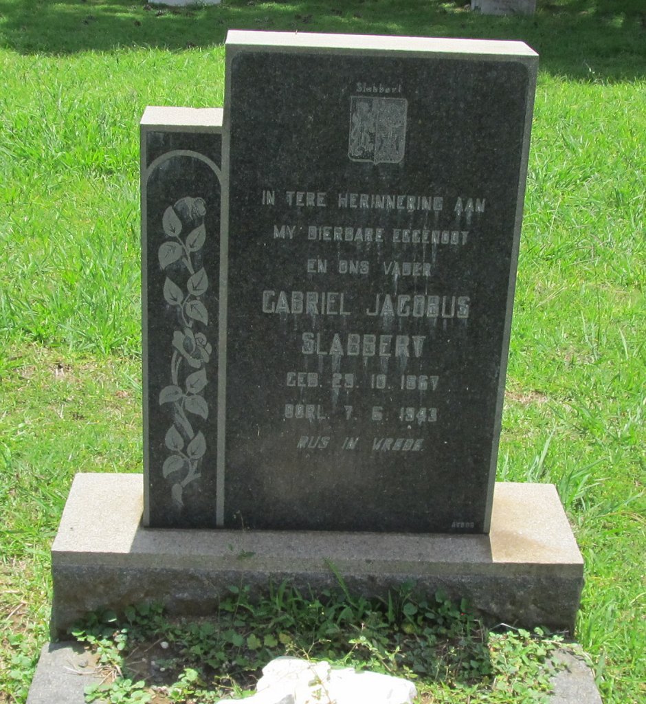 SLABBERT Gabriel Jacobus 1867-1943