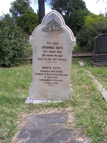 VUYK Johannes 1839-1907 &amp; Maria SHIE 1843-1918