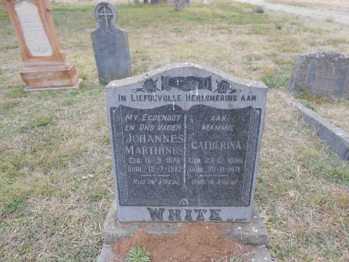 WHITE Johannes Marthinus 1876-1952 &amp; Catherina 1886-1971