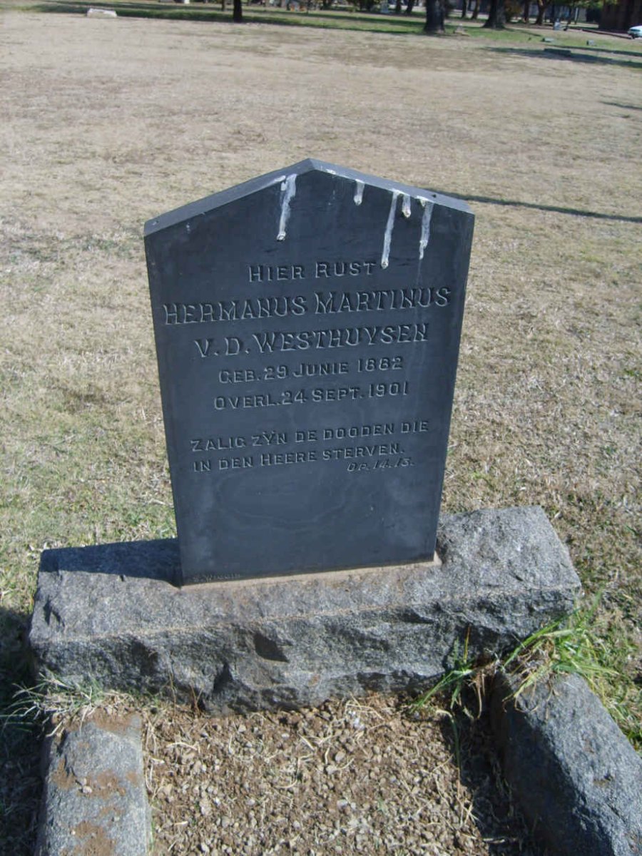 WESTHUYSEN Hermanus Marthinus, v.d. 1882-1901
