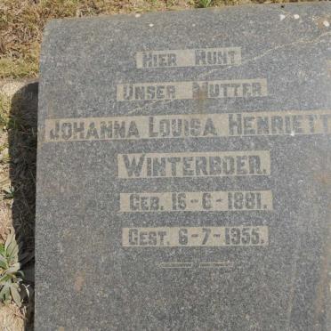 WINTERBOER Johanna Louisa Henrietta 1881-1955