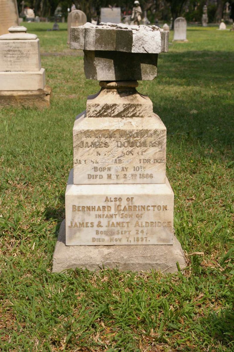 ALDRIDGE James Douglas 1886-1886 :: ALDRIDGE Bernhard Carrington 1897-1897