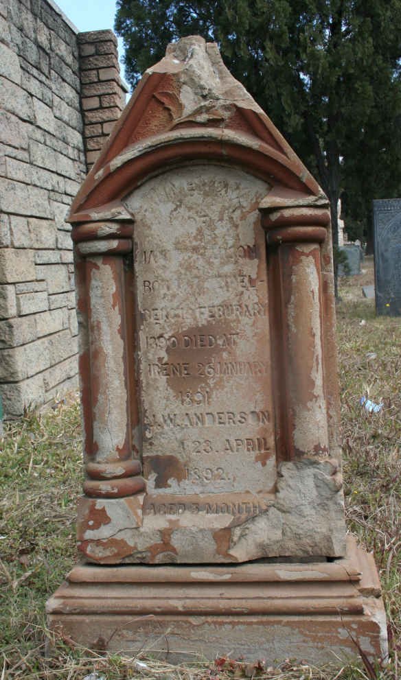 ANDERSON Ja? 1890-1891 :: ANDERSON J.W. 1892-1892
