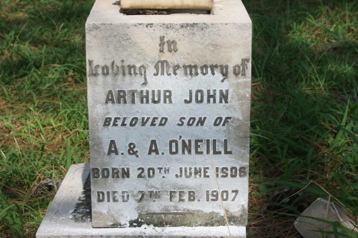 O'NEILL Arthur John 1906-1907