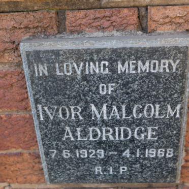 ALDRIDGE Ivor Malcolm 1929-1968
