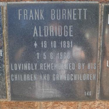 ALDRIDGE Frank Burnett 1891-1968