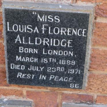 ALLDRIDGE Louisa Florence 1889-1971