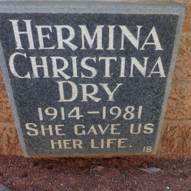DRY Hermina Christina 1914-1981