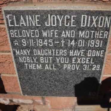 DIXON Elaine Joyce 1945-1991