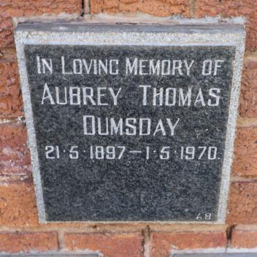 DUMSDAY Aubrey Thomas 1897-1970
