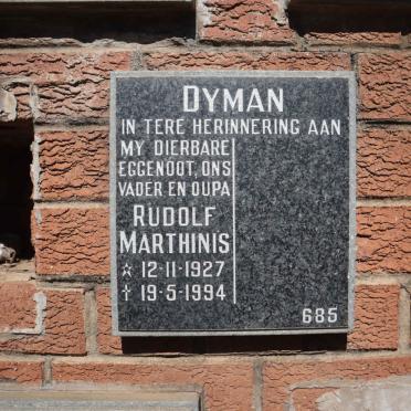 DYMAN Rudolf Marthinis 1927-1994