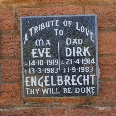 ENGELBRECHT Dirk 1914-1983 &amp; Eve 1919-1983