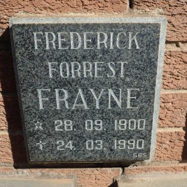 FRAYNE Frederick Forrest 1900-1990