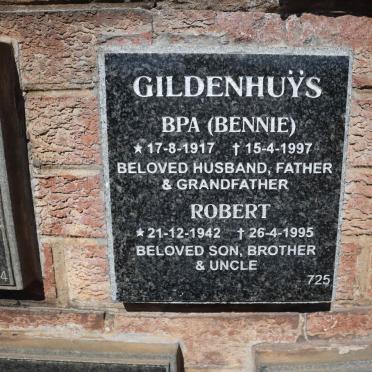 GILDENHUŸS B.P.A. 1917-1997 :: GILDENHUŸS Robert 1942-1995