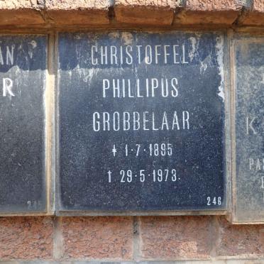 GROBBELAAR Christoffel Phillipus 1895-1973