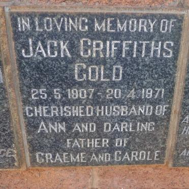 GOLD Jack Griffiths 1907-1971