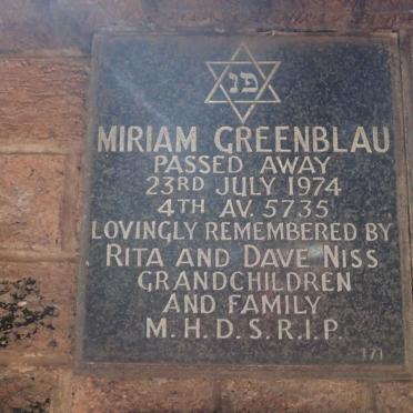 GREENBLAU Miriam -1974