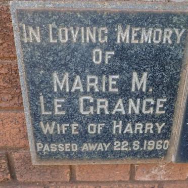 GRANGE Marie M., le -1960