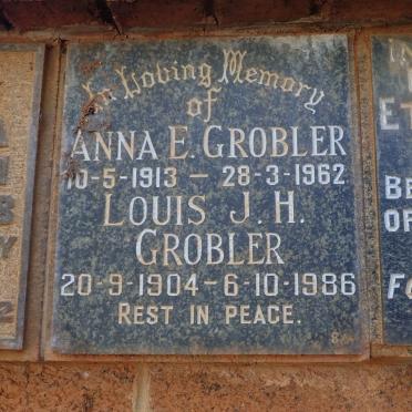 GROBLER Louis J.H. 1904-1986 &amp; Anna E. 1913-1962