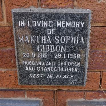 GIBBON Martha Sophia 1915-1968