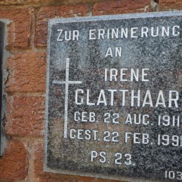 GLATTHAAR Irene 1911-1991