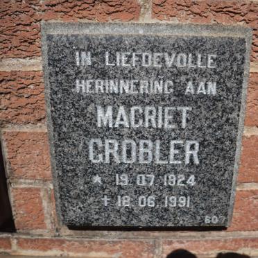 GROBLER Magriet 1924-1991