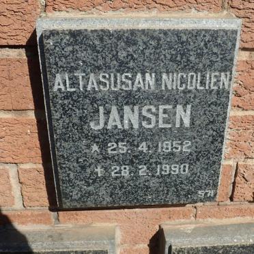 JANSEN Altasusan Nicolien 1952-1990