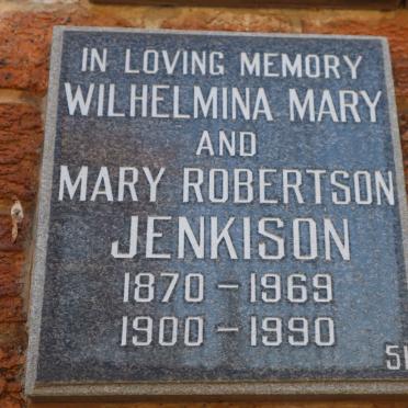 JENKISON Wilhelmina Mary 1870-1969 :: JENKISON Mary Robertson  1900-1990