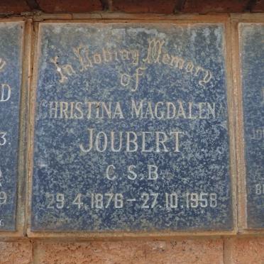 JOUBERT Christina Magdalena 1876-1958