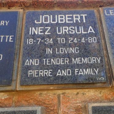 JOUBERT Inez Ursula 1934-1980