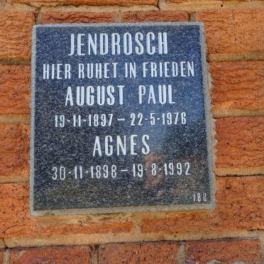 JENDROSCH August Paul 1897-1976 &amp; Agnes 1898-1992
