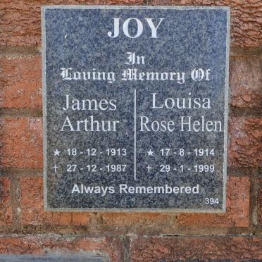 JOY James Arthur 1913-1987 &amp; Louise Rose Helen 1914-1999