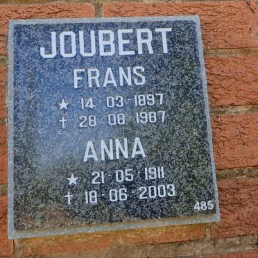 JOUBERT Frans 1897-1987 &amp; Anna 1911-2003