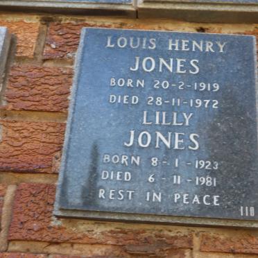 JONES Louis Henry 1919-1972 &amp; Lilly 1923-1981