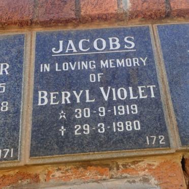 JACOBS Beryl Violet 1919-1980
