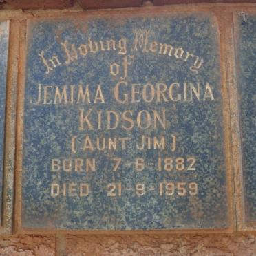 KIDSON Jemima Georgina 1882-1959