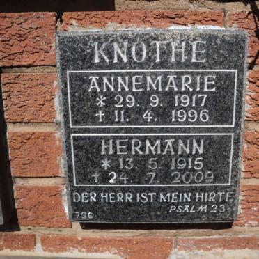 KNOTHE Hermann 1915-2009 &amp; Annemarie 1917-1996