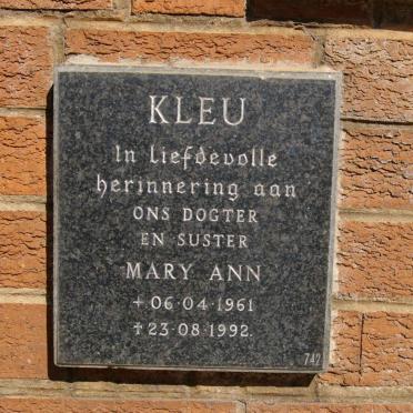 KLEU Mary Ann 1961-1992