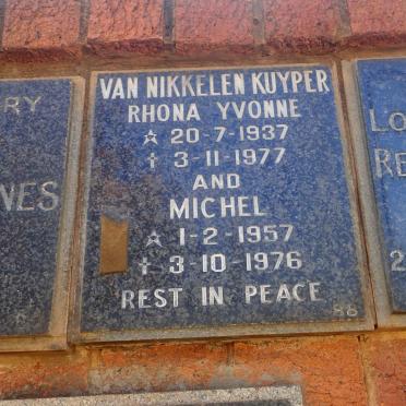 KUYPER Rhona Yvonne, VAN NIKKELEN- 1937-1977 :: VAN NIKKELEN KUYPER Michel 1957-1976