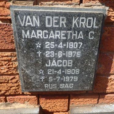 KROL Jacob, van der 1908-1979 &amp; Margaretha C. 1907-1976
