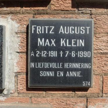 KLEIN Fritz August Max 1911-1990