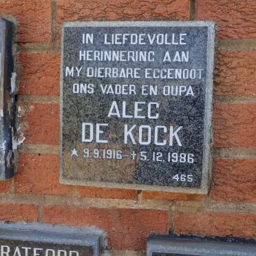 KOCK Alec, de 1916-1986