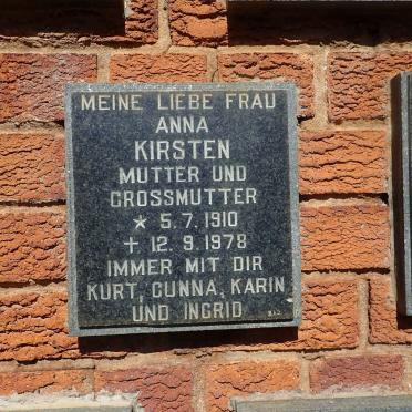KIRSTEN Anna 1910-1978