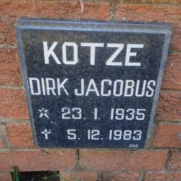 KOTZE Dirk Jacobus 1935-1983