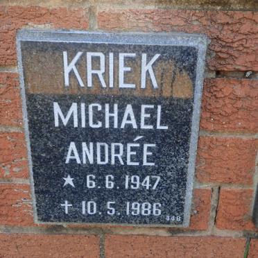 KRIEK Michael Andrée 1947-1986
